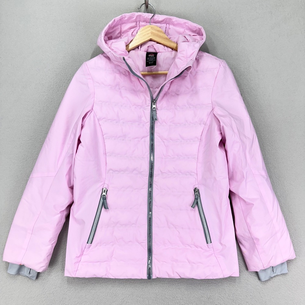 Gerry Puffer Jacket‎ Girls Large Pink Full Zip Hoodie Lightweight Insulated